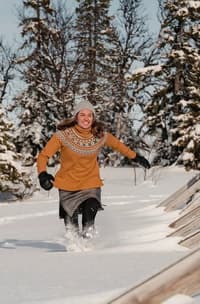 Scandinavian Roll Neck Blue Denim - view: 3