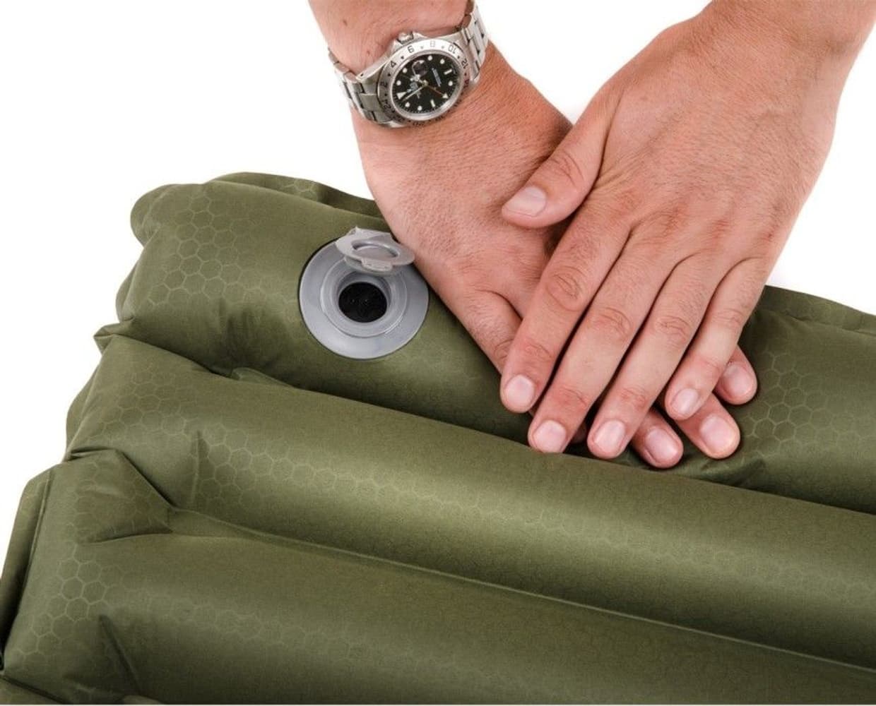 BCO Liggunderlag Inbyggd Pump Olive, view: 1