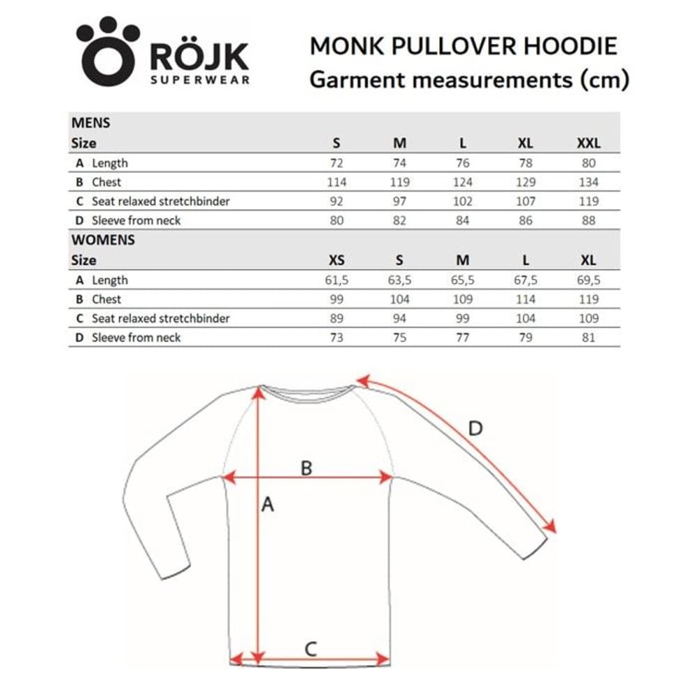 Mens Monk Pullover Wool Hoodie Sea Buckthorn, view: 4