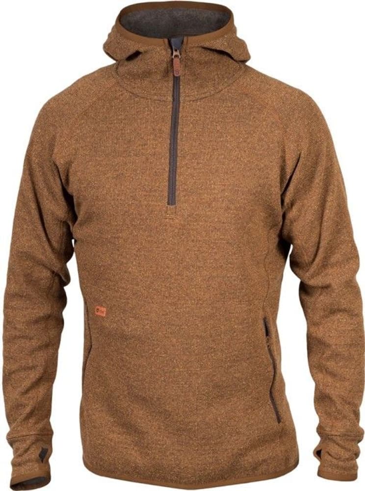 Mens Monk Pullover Wool Hoodie Sea Buckthorn, view: 0