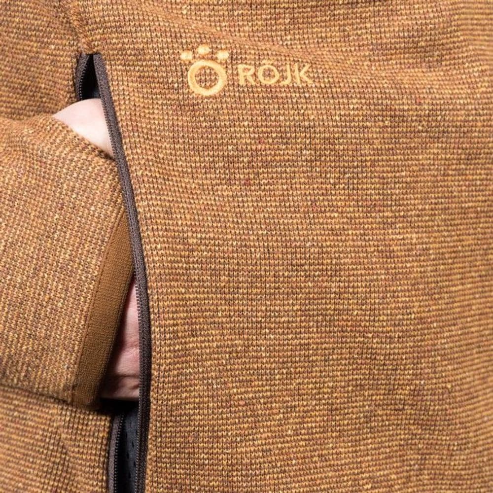 Mens Monk Pullover Wool Hoodie Sea Buckthorn, view: 1