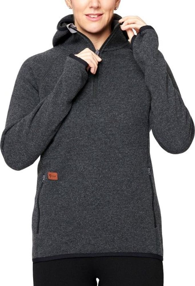 Women's Monk Pullover Wool Hoodie Anthracite, view: 0