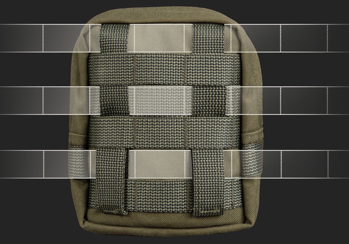 Zipped GP pouch 3x3 Green, view: 1