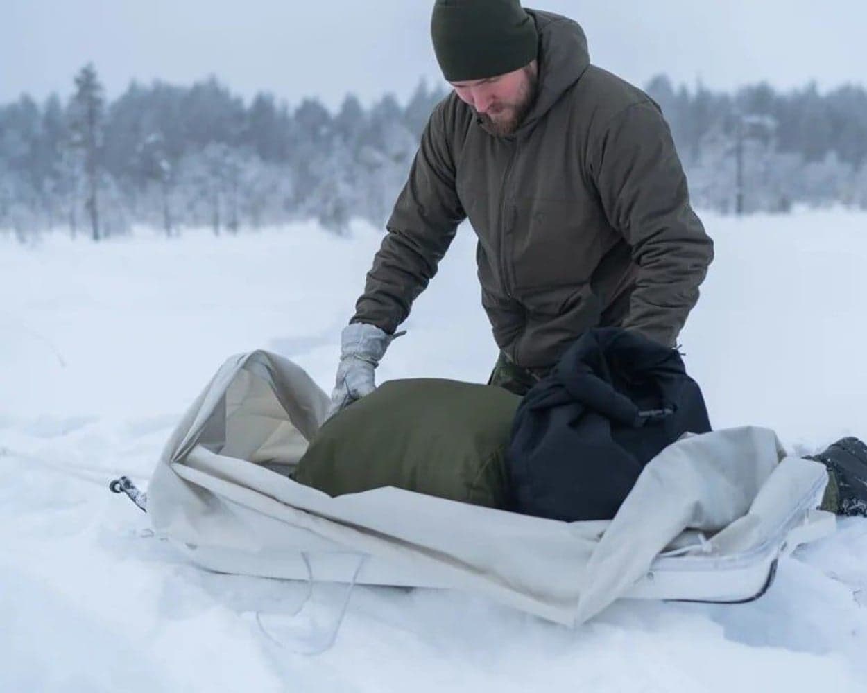 Rolltop Stuffsack 500D 60L Green, view: 6