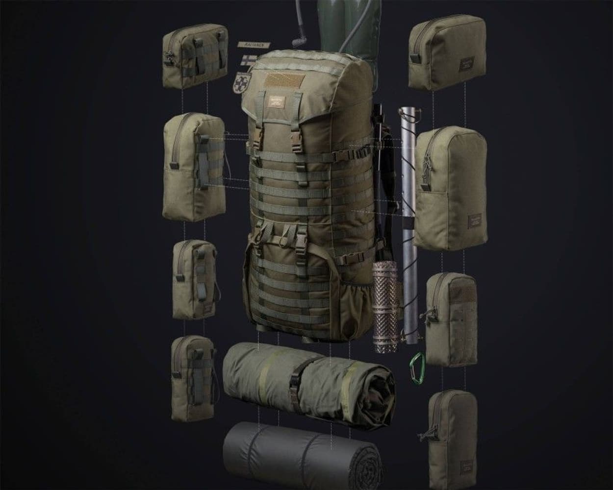 Backpack XL 70L Green, view: 4