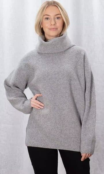 Sätila W's Surteby Polo Sweater Grey Melange, view: 1