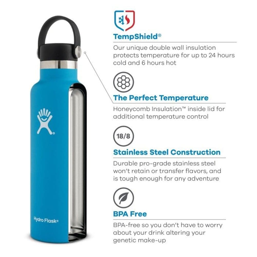 HydroFlask Standard Mouth Flex 709 ml Black, view: 1