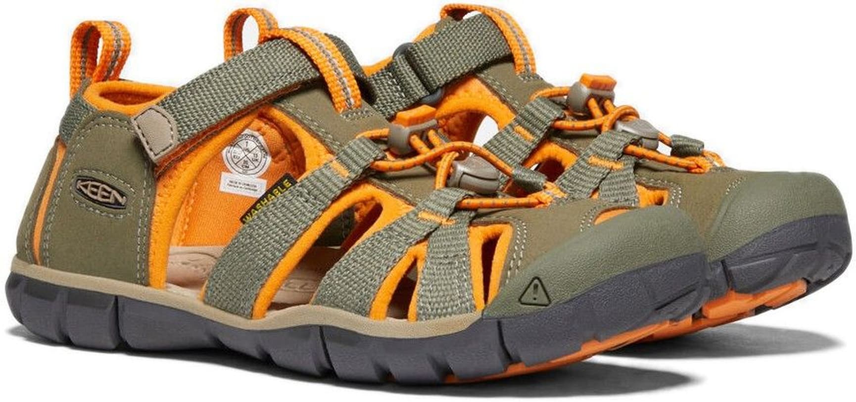 Keen Kids Seacamp II CNX Dusty Olive/Rust Orange, view: 0