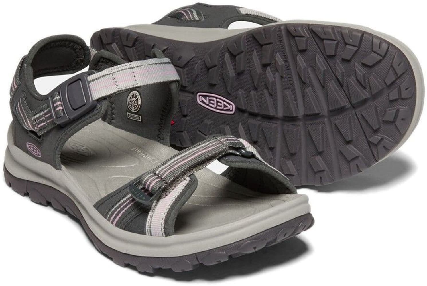 Keen W's Terradora II Open Toe Sandal Dark Grey/Dawn Pink, view: 3