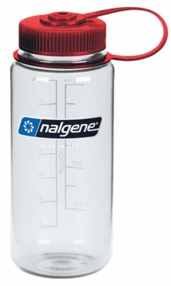 Bottle 0,5 L Wide Mouth Tritan Clear Red, view: 0