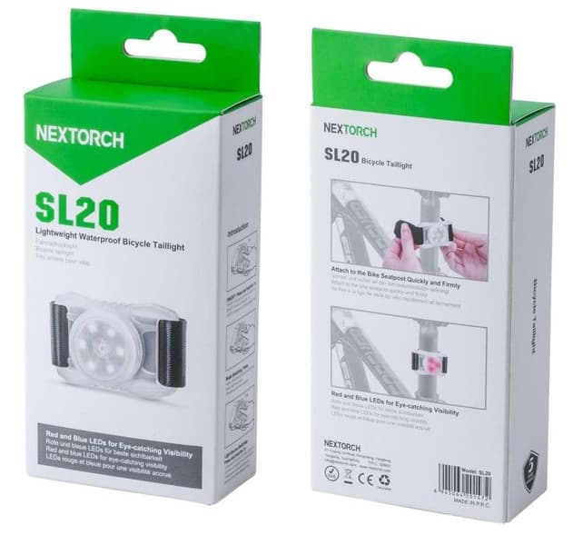 SL20 Sykkel baklys med rødt LED, view: 0