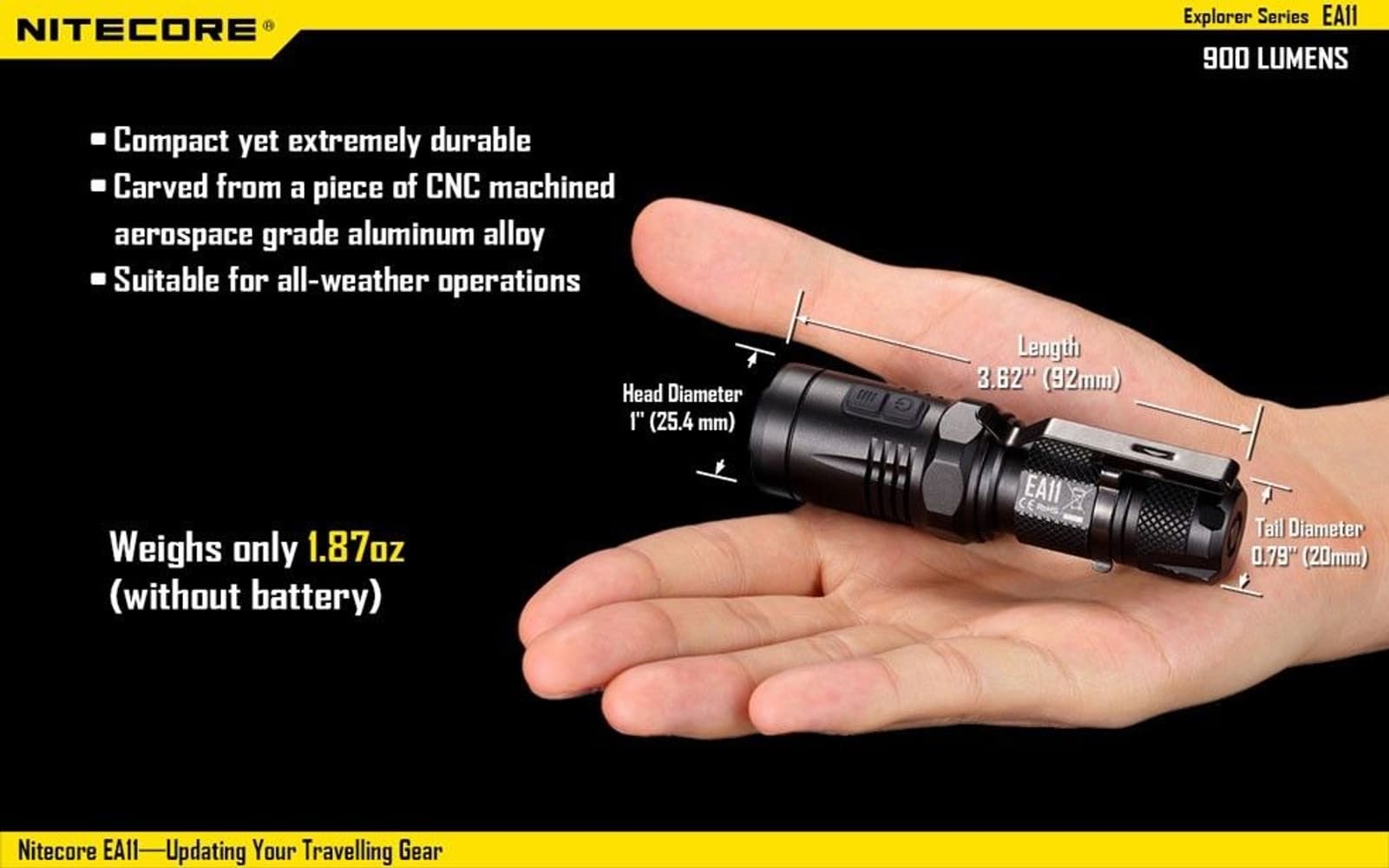 EA11 LED-lykt 900LM, view: 5