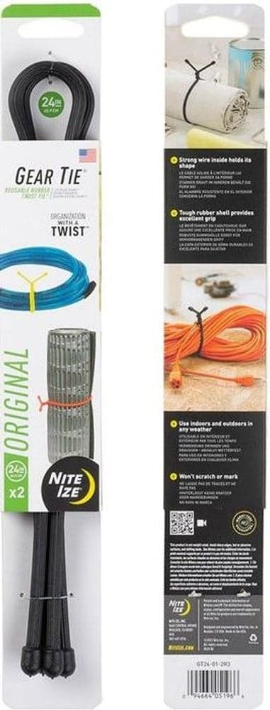 Gear Tie 32-Black 2pk, view: 0