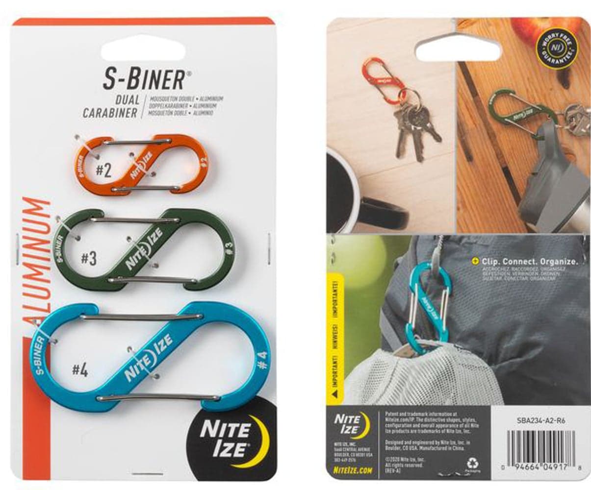 S-Biner Dual karabin Combo - 3 Pakke, view: 2