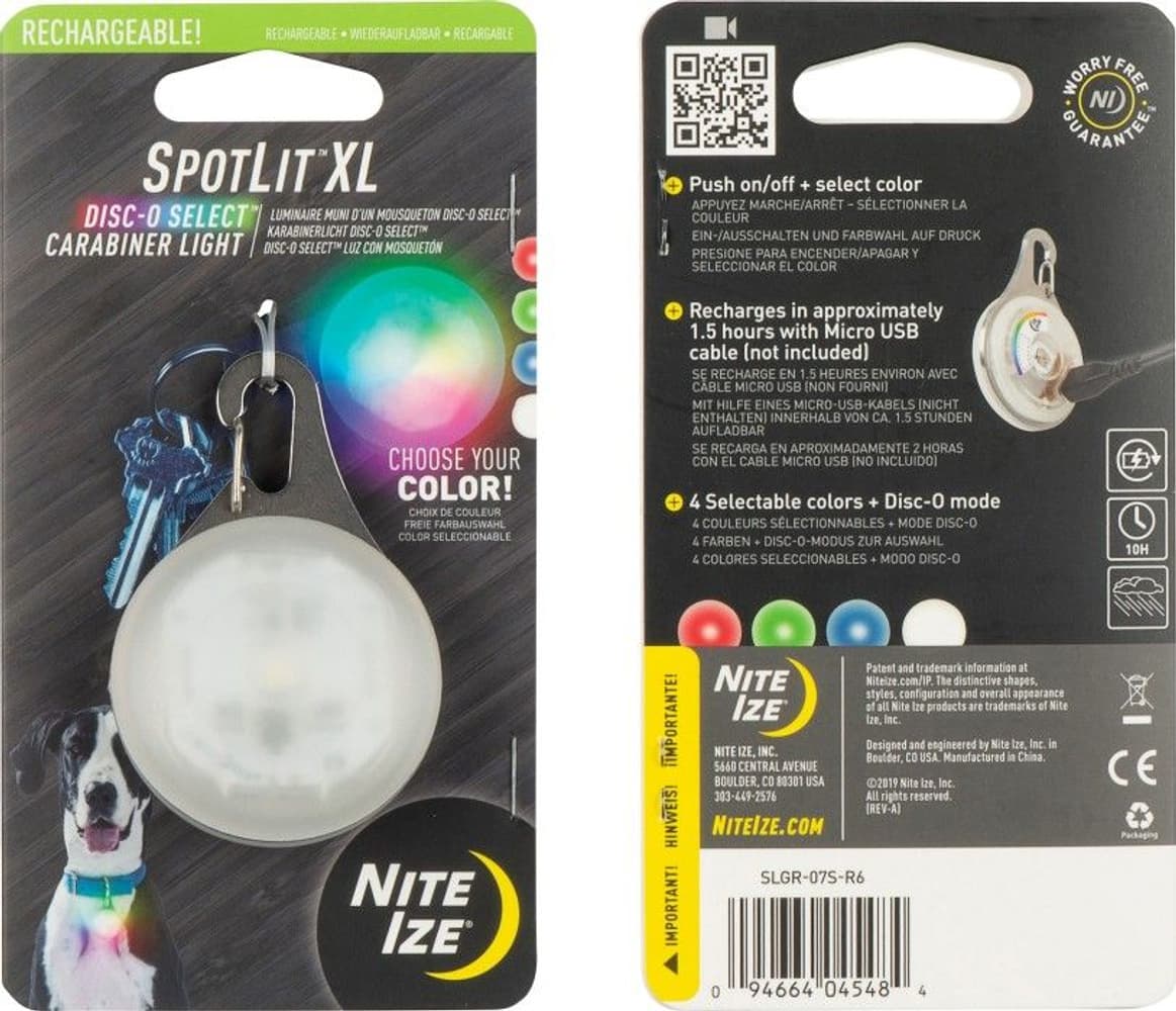 SpotLit XL Rechargeable Collar Light - Disc-O Select, view: 8