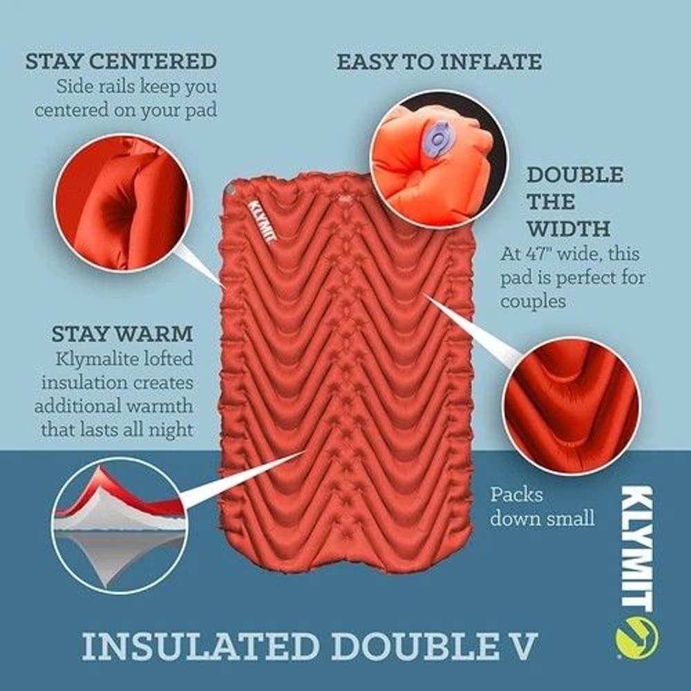 Insulated Double V Sleeping Pad Orange, view: 3