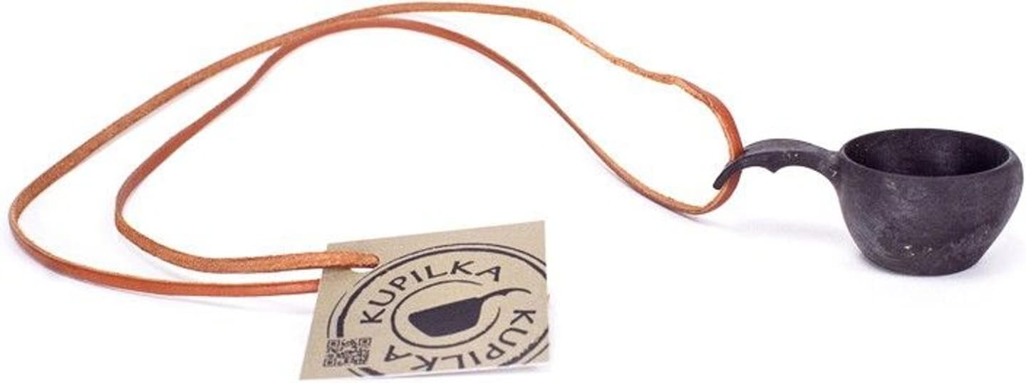 1 Mini Cup with Leather Cord Black, view: 0