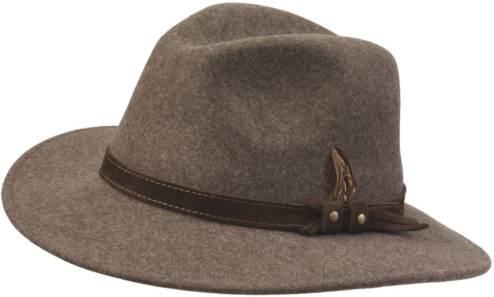 Country Fedora Fine Felt Brown Melange, view: 1