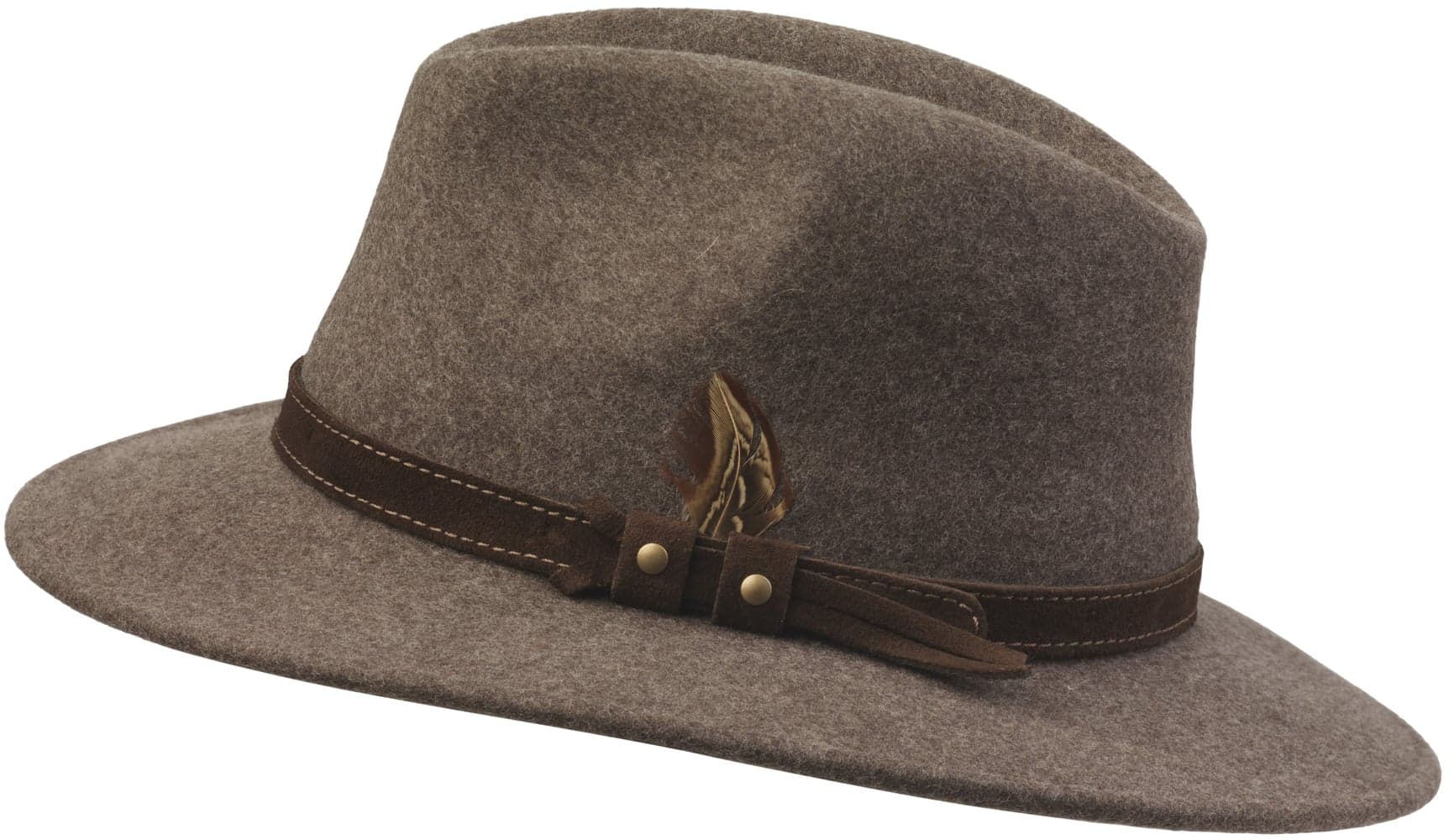 Country Fedora Fine Felt Brown Melange, view: 0