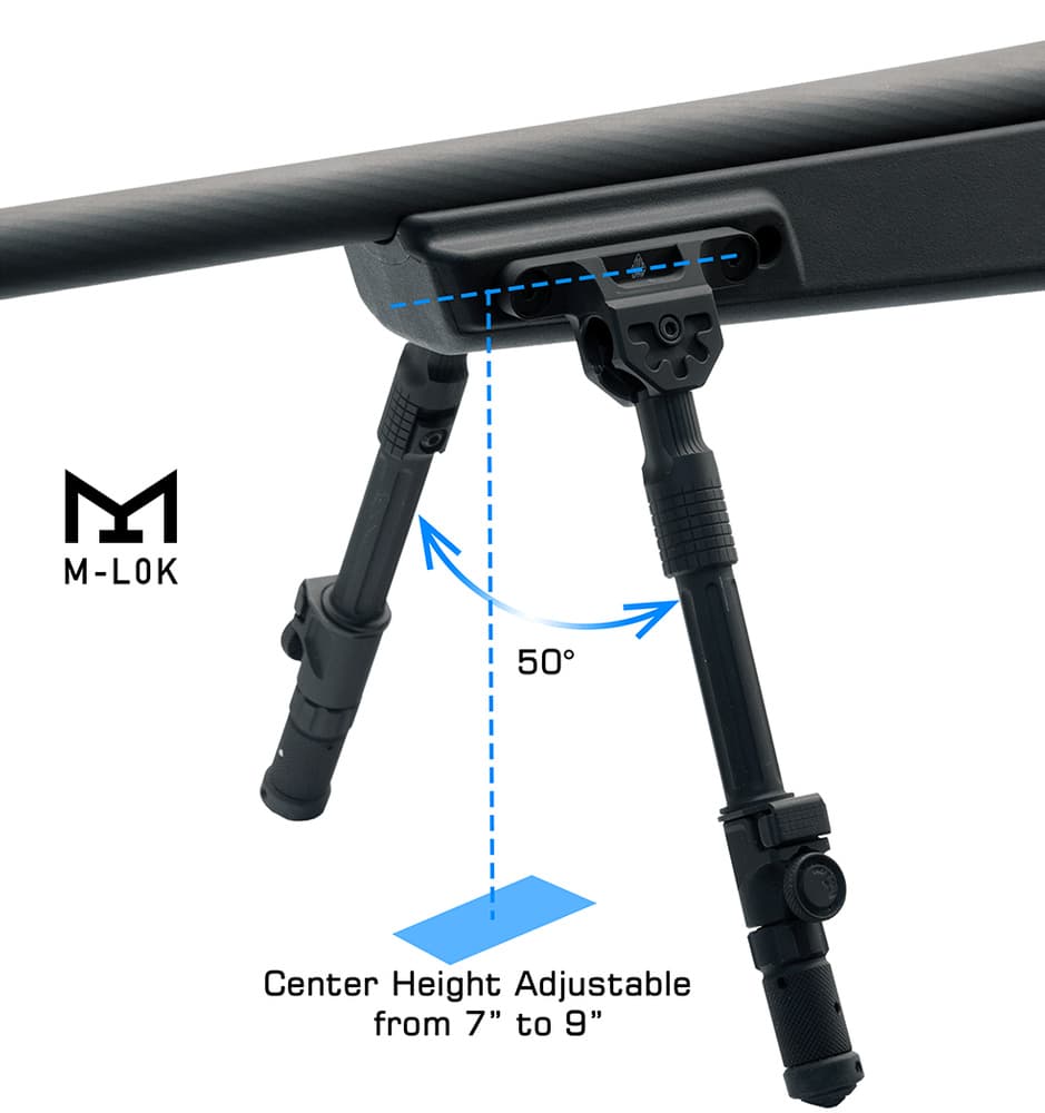 UTG Recon Flex II Bipod 7-9 Center Height M-LOK, view: 1
