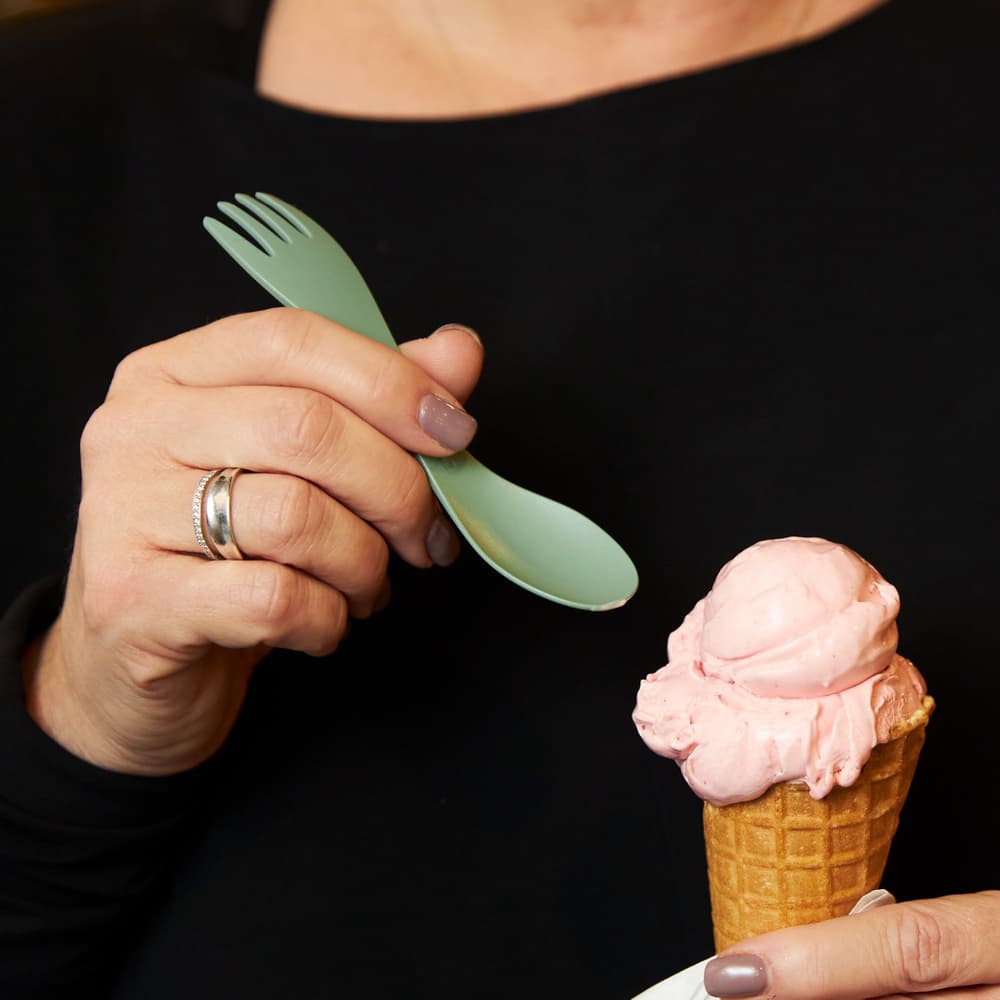 Spork Little 2-pack Sandy Green / Dusty Pink, view: 4