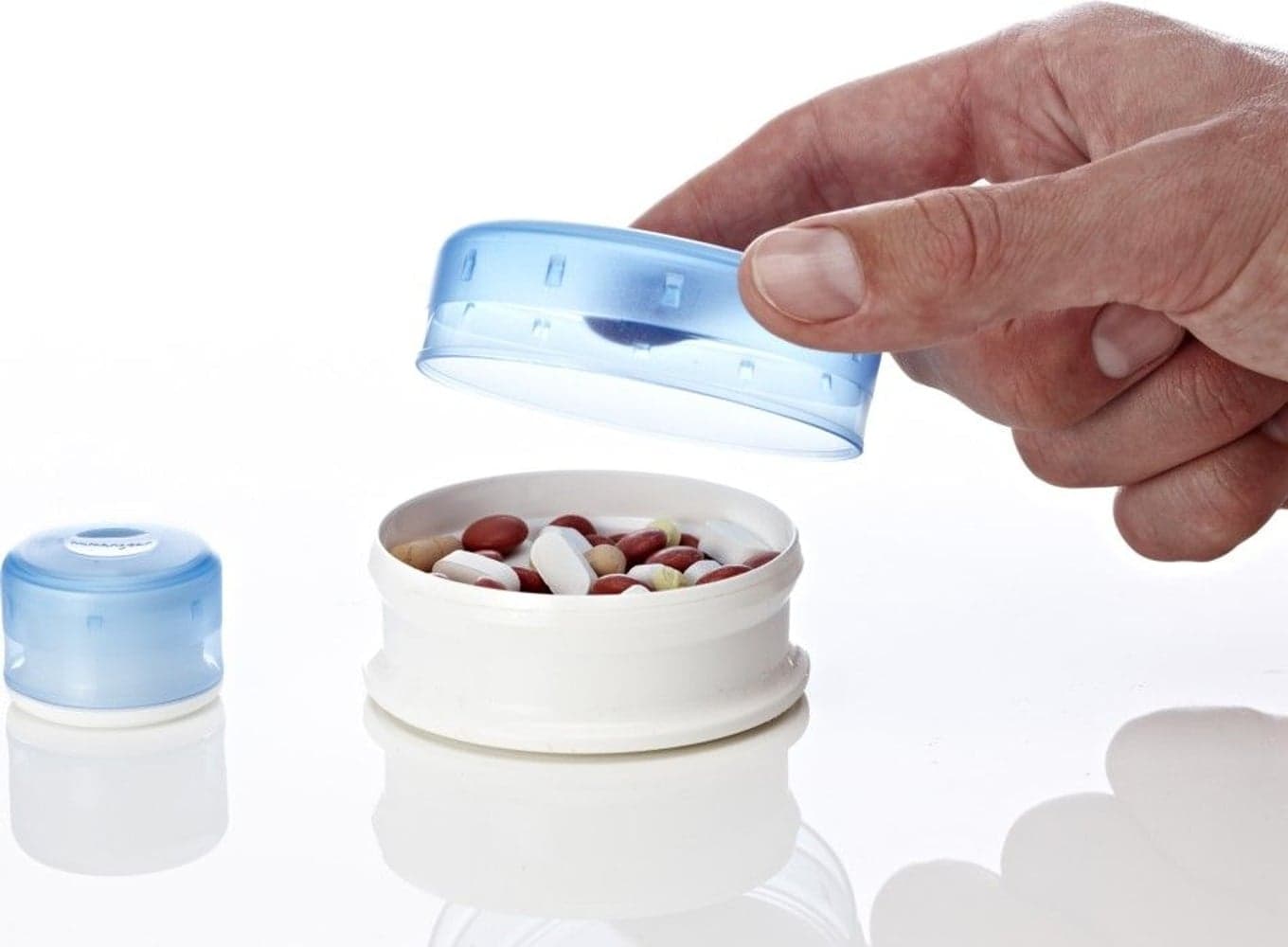 Pilleboks GoTubb Medium 3-pk Klar/Grønn/Blå, view: 0