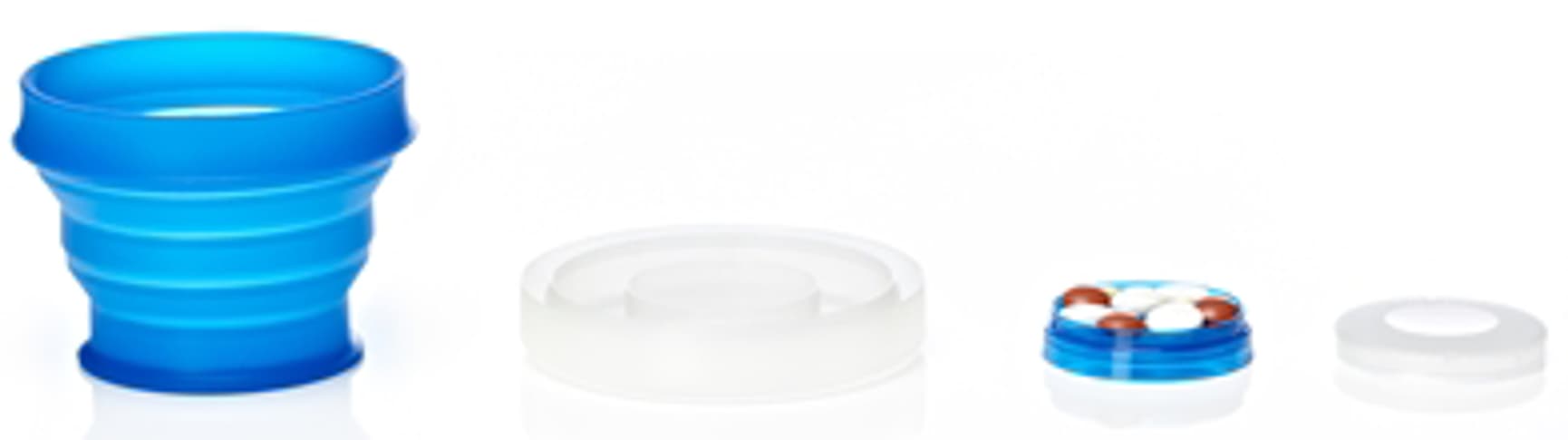 GoCup Large Packbar mugg med pillerfack 237ml Blå, view: 0