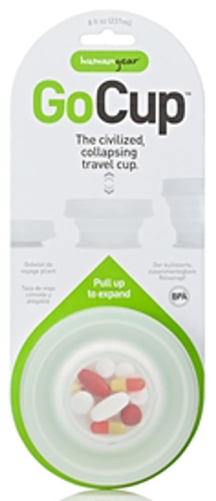 GoCup Large Packbar mugg med pillerfack 237ml Blå, view: 2