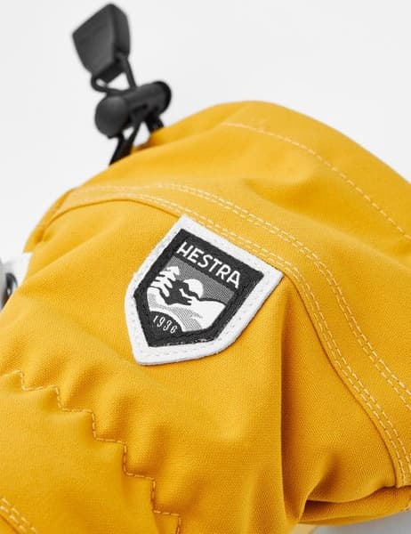 Army Leather Heli Ski Mitt Senap, view: 2