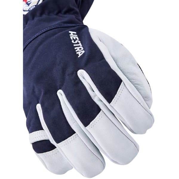 Army Leather Heli Ski 5 Finger Navy, view: 2