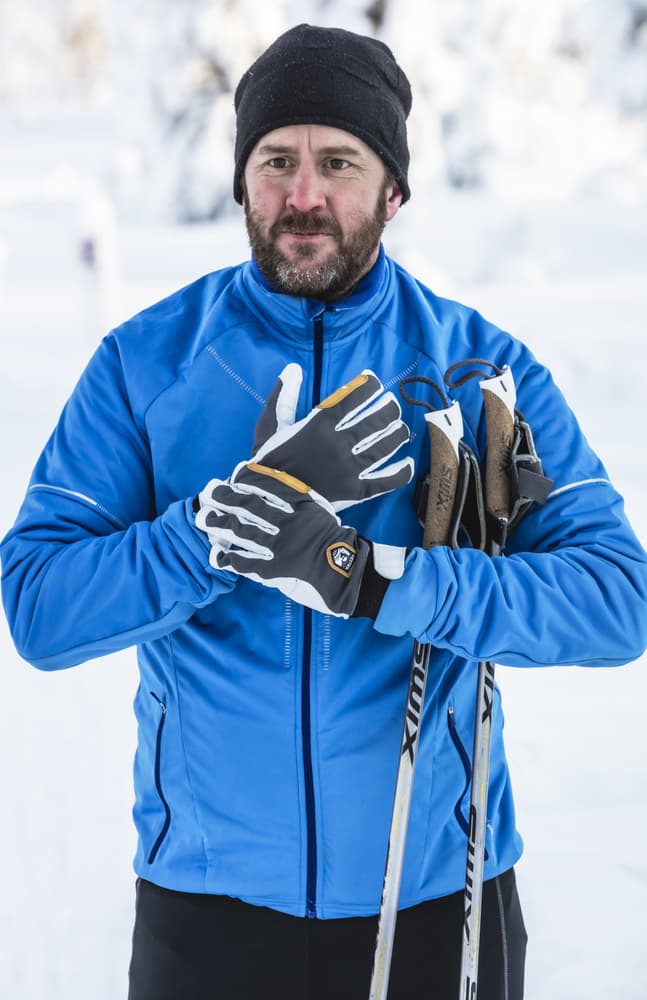 Ergo Grip Active Wool Terry Glove Svart/Offwhite, view: 5