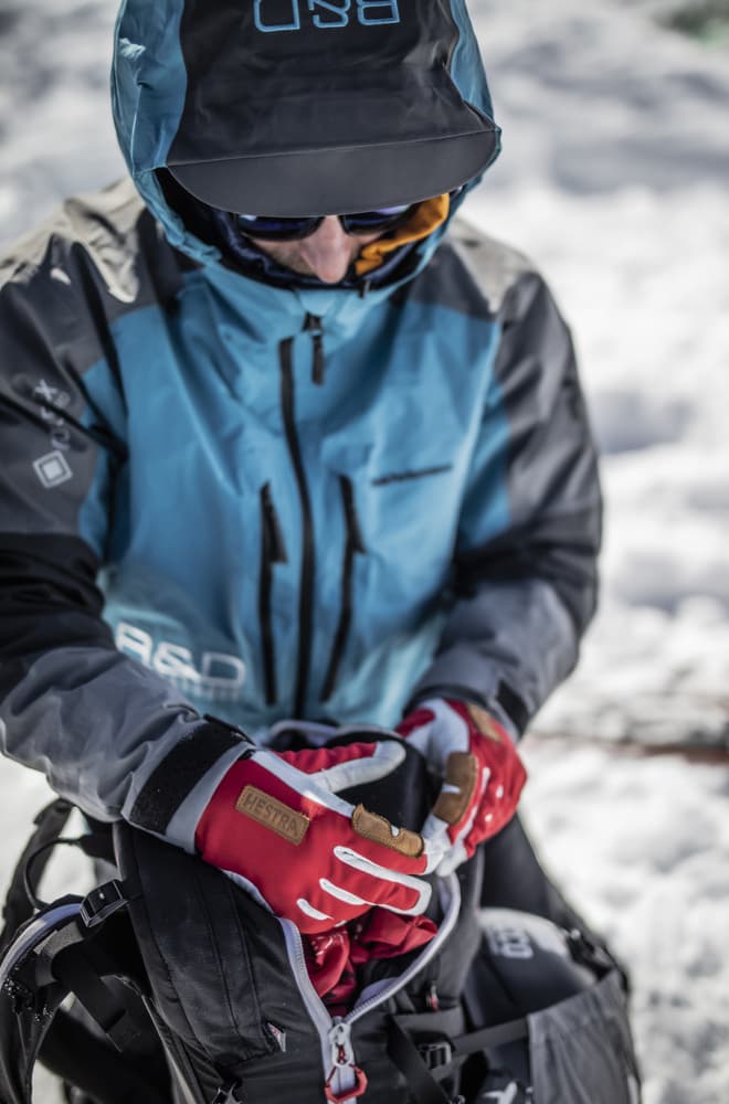 Ergo Grip Active Wool Terry Glove Svart/Offwhite, view: 7