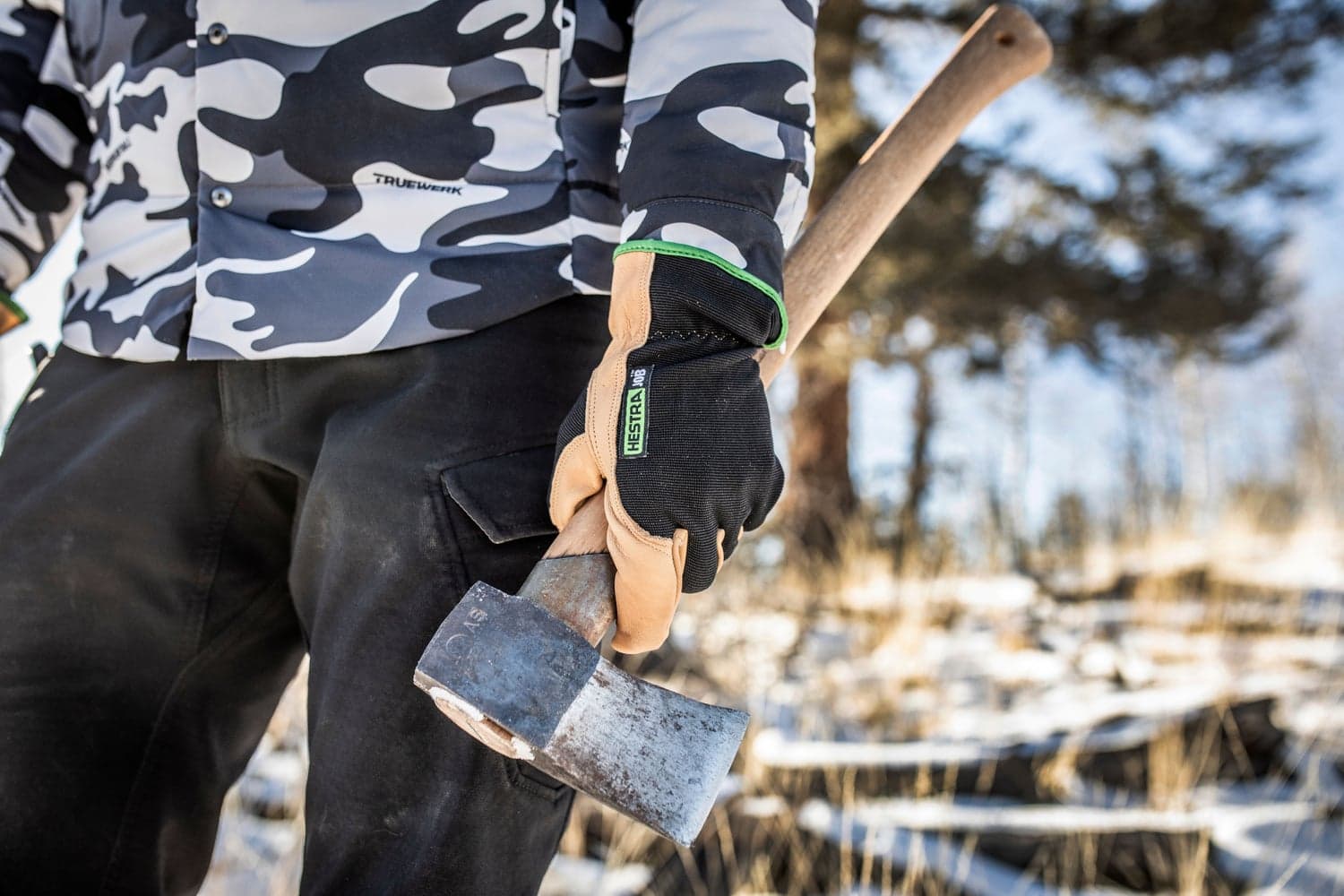 Kobolt Tan Arbetshandske, view: 6