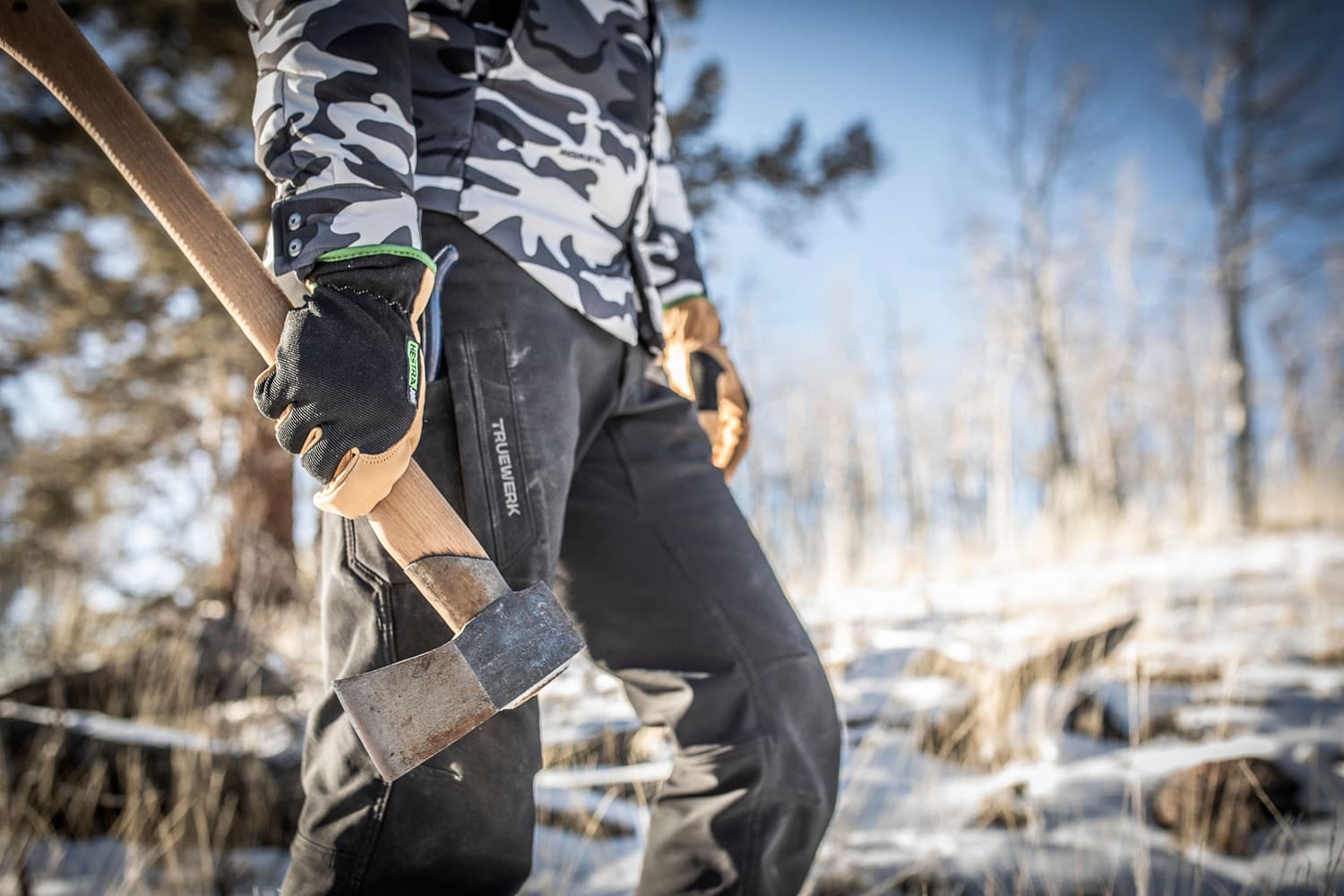 Kobolt Tan Arbetshandske, view: 8