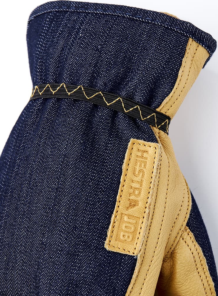 Hestra JOB Kobolt Denim Indigo Arbeidshanske, view: 2