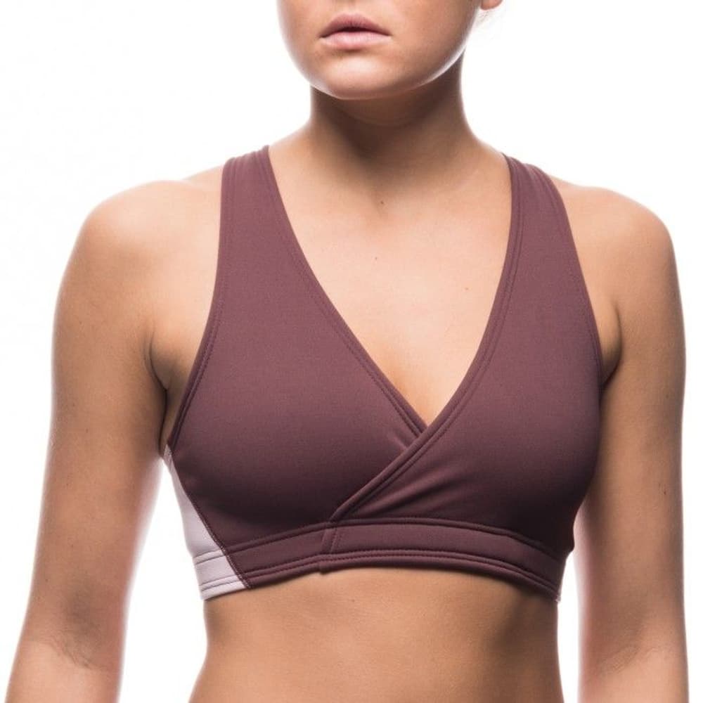 W's Mix Wrap Bra Mulberry Red, view: 0