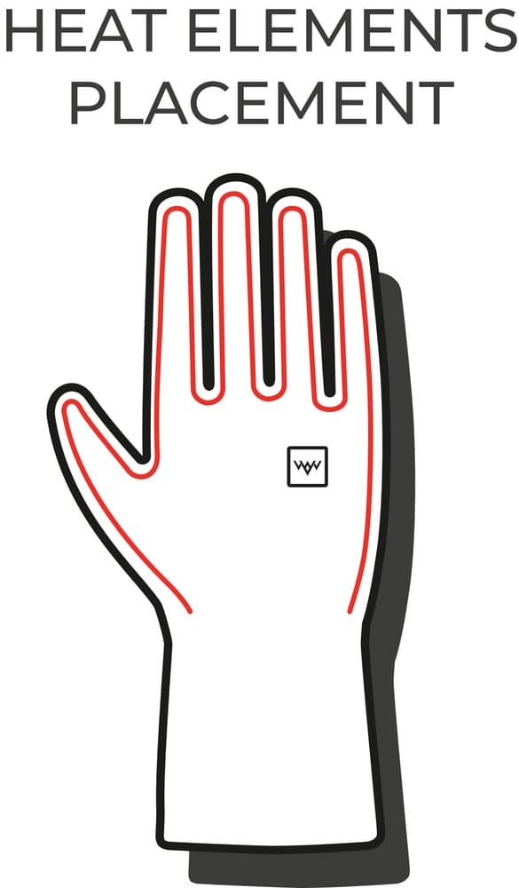 M's Heated Liner Gloves Black, view: 2