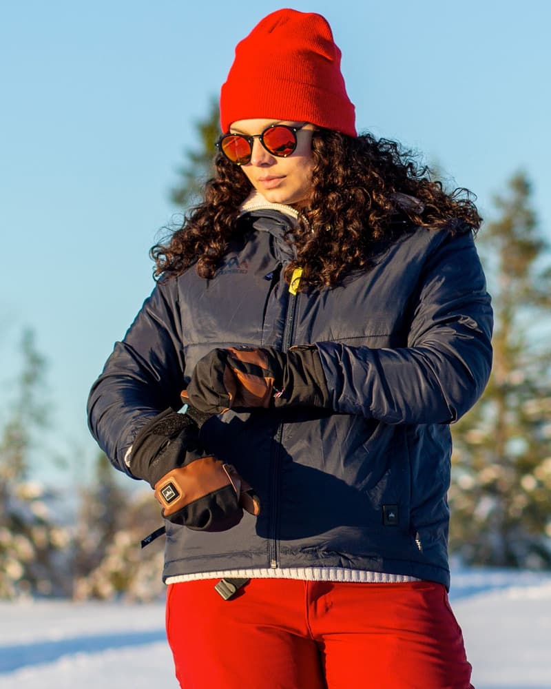 Heated Outdoor Mittens Black Unisex, view: 2