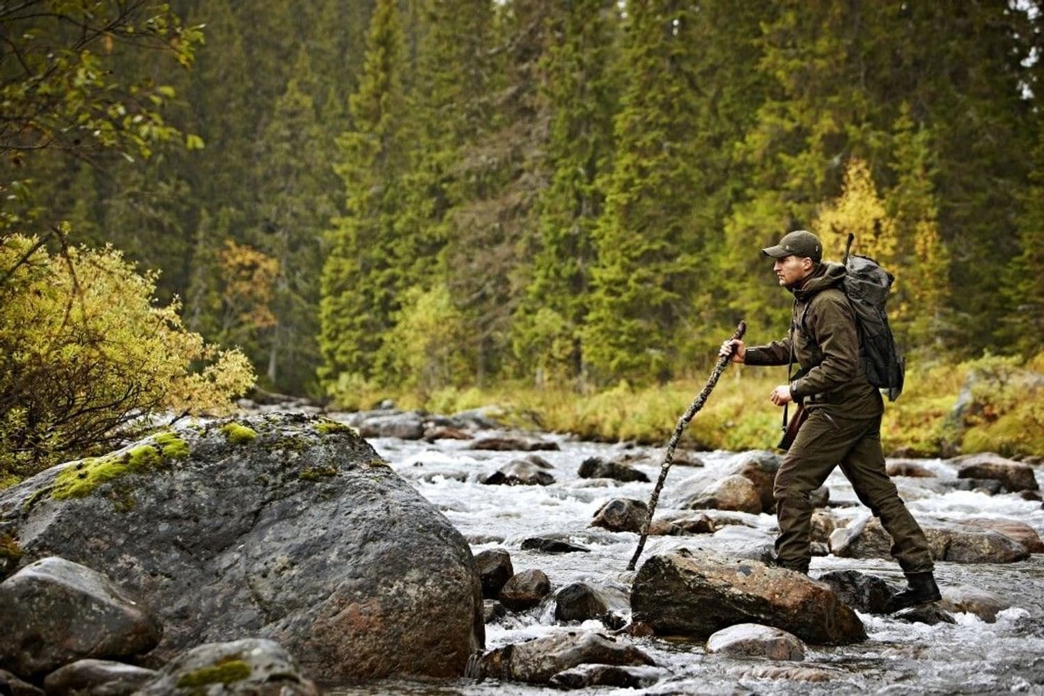 Vector Jaktjakke Hunting Green/Shadow Brown, view: 4