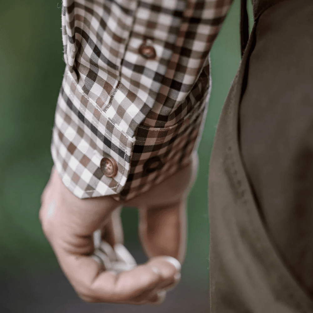 Milford Shirt Blue/Beige Check, view: 2