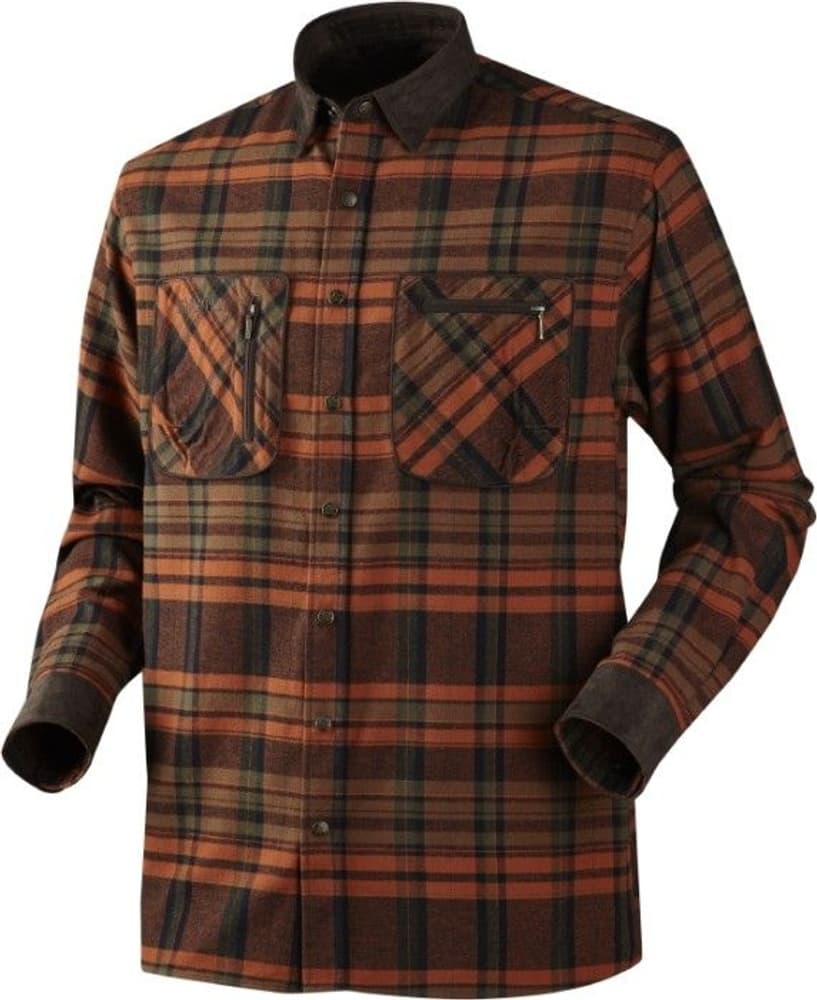 Pajala Skjorte Burnt/Orange Check, view: 0