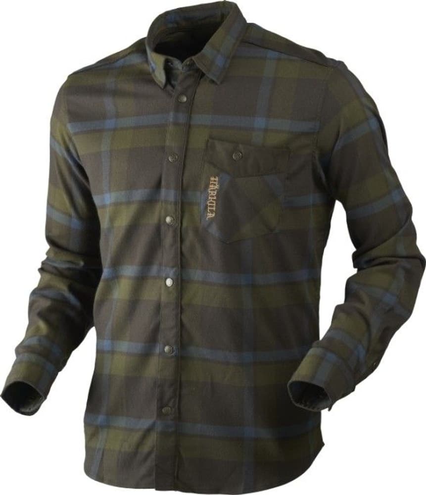 Angot L/S Skjorte India Ink Blue/Shadow Brown, view: 0