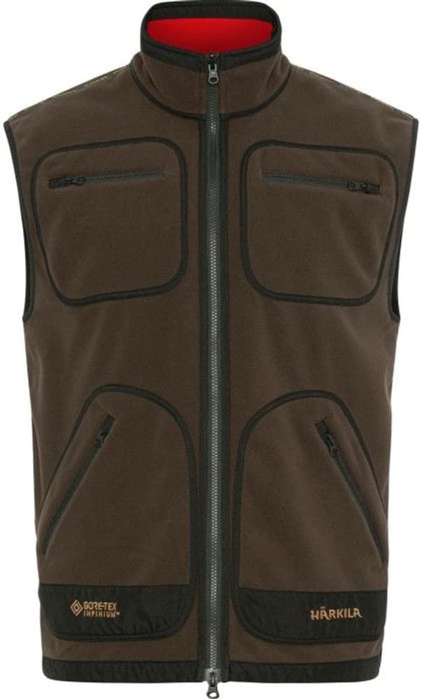 Kamko Fleece Vest Brown/Red, view: 0