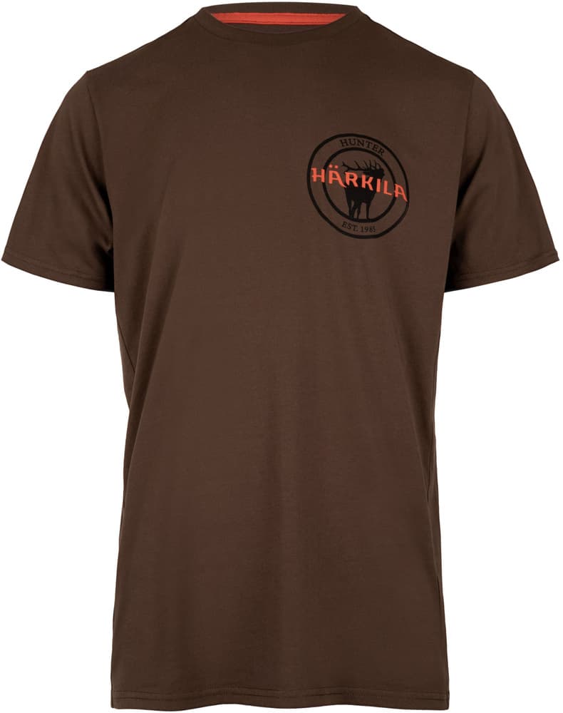 Stag Badge T-shirt Slate Brown, view: 0