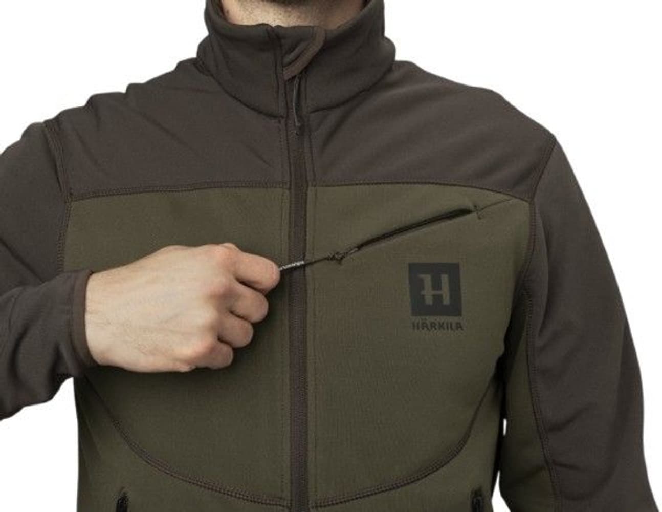 Olaf Fleece Jacket Shadow Brown/Forest Night, view: 2