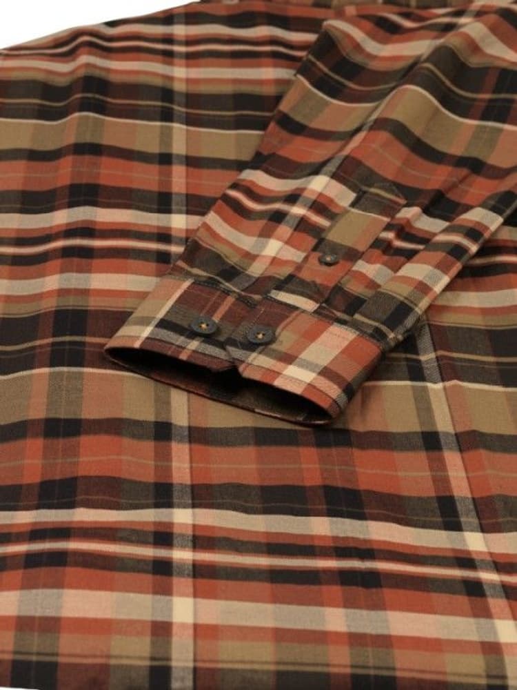Newton L/S Skjorte Dark Burnt Orange Check, view: 3
