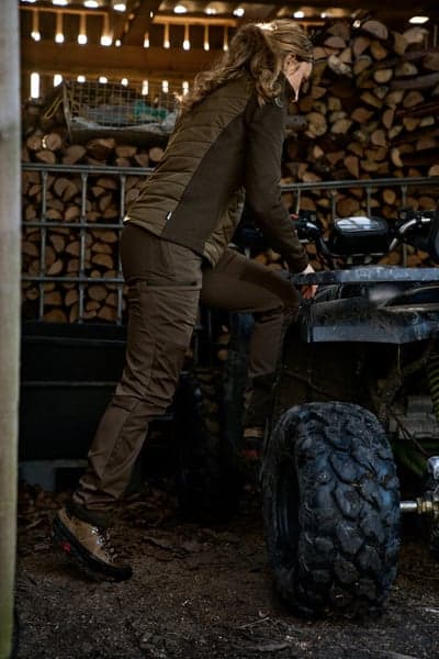 Runa Trouser Women Brown/Willow Green, view: 5