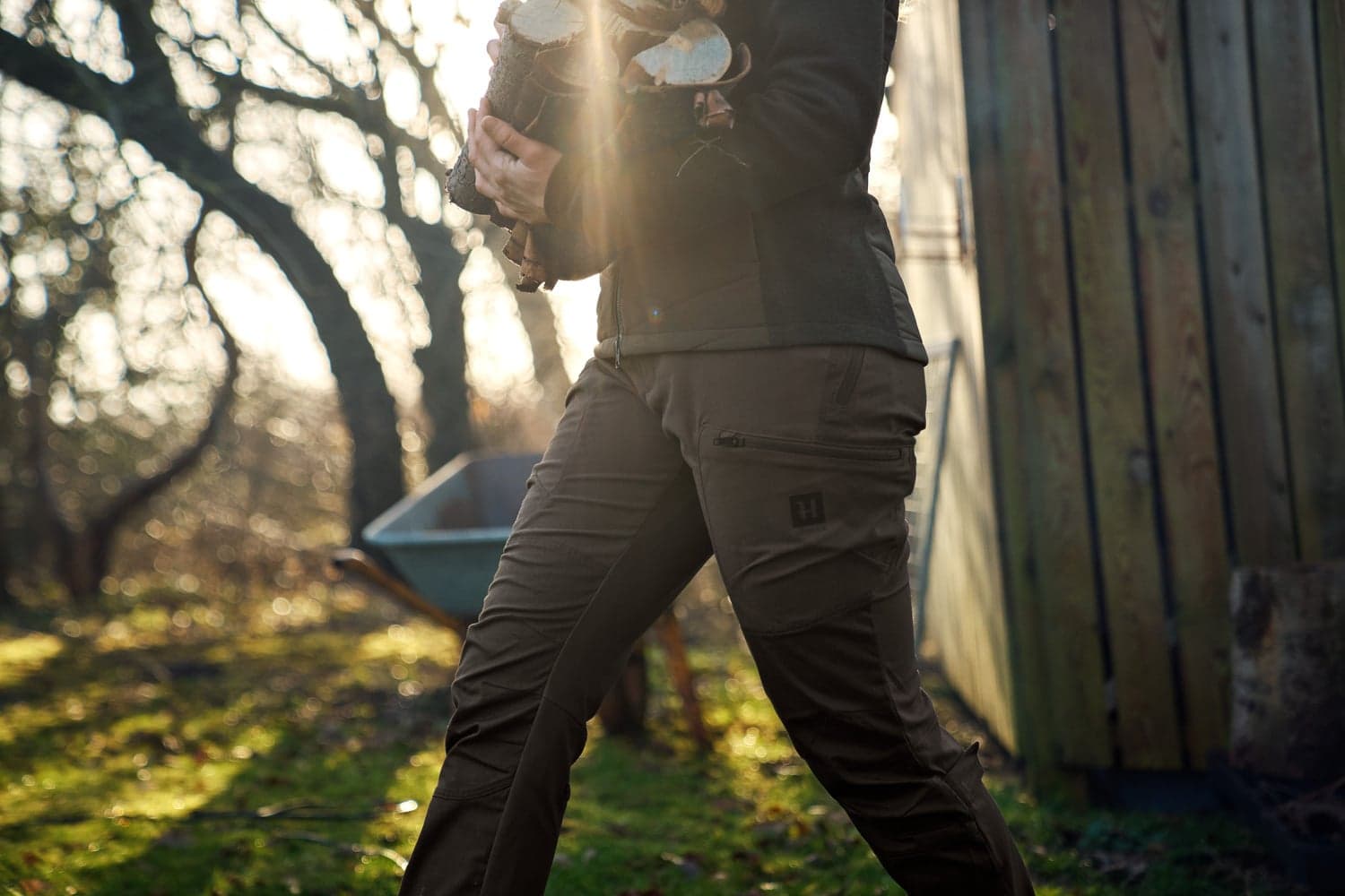 Runa Trouser Women Brown/Willow Green, view: 6