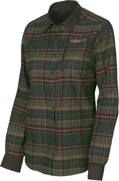 Pajala Lady L/S Skjorte Rosin Green Check, view: 0