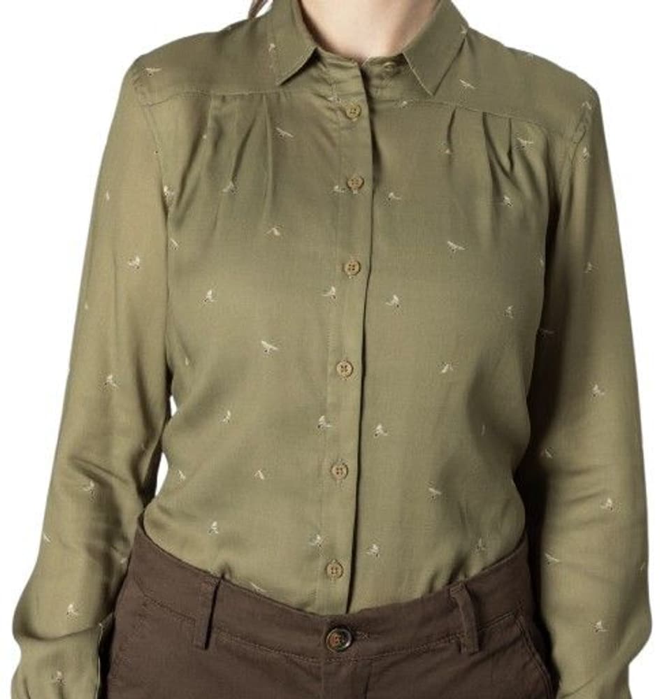 Abigail L/S Shirt Women Dust Green/Flying Ducks, view: 5